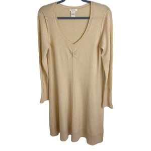 Sundance 100% Cashmere V-Neck Sweater Dress